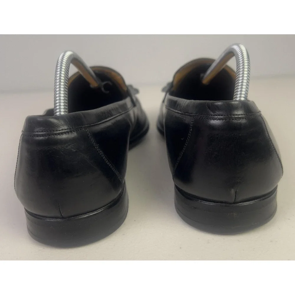 Mezlan Santander Shoes Mens Size 11 Black Leather Tassel Loafers Dress Spain